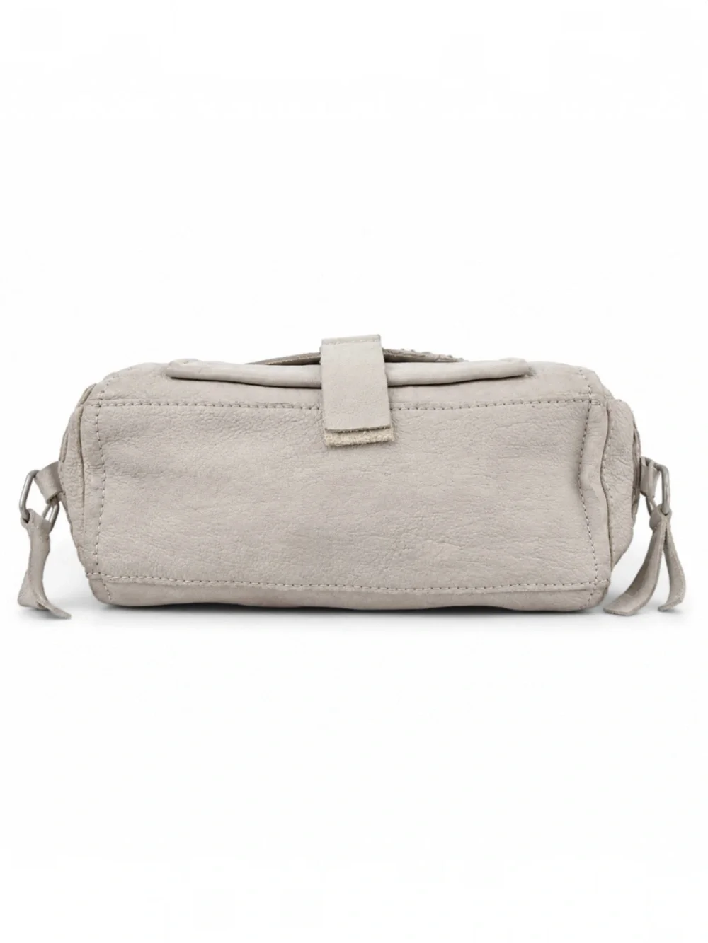 Free People Baby Leigh Pearl Leather Hobo Crossbody Shoulder Bag Lock Key Charm